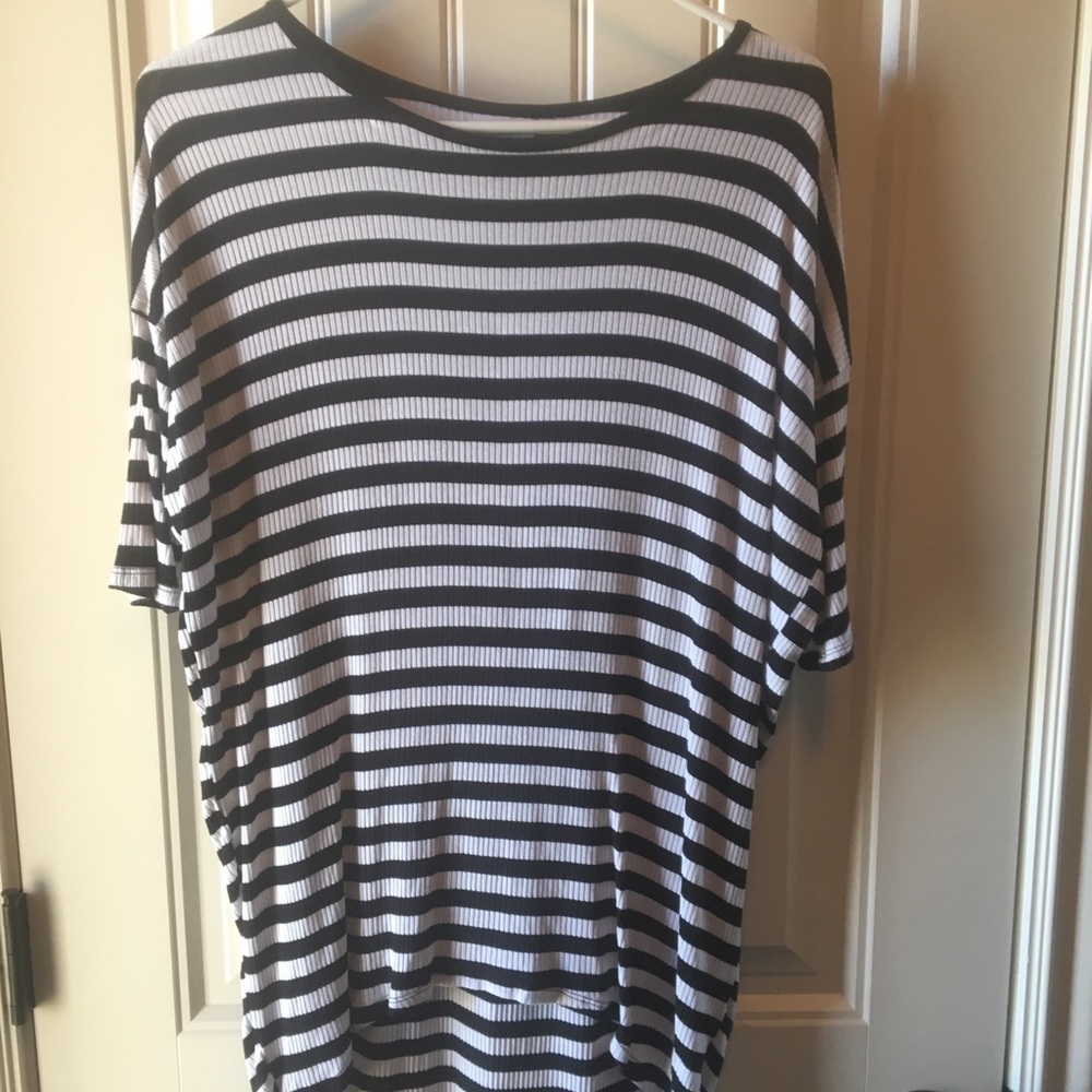 XXS Irma black and white ribbed